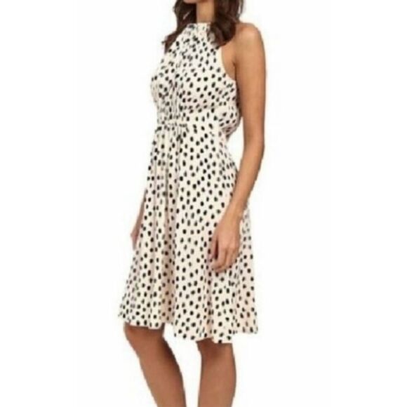 KATE SPADE Viscose POLKA DOT Print Take a Walk on the Wild Side HALTER Dress Siz - Picture 8 of 8